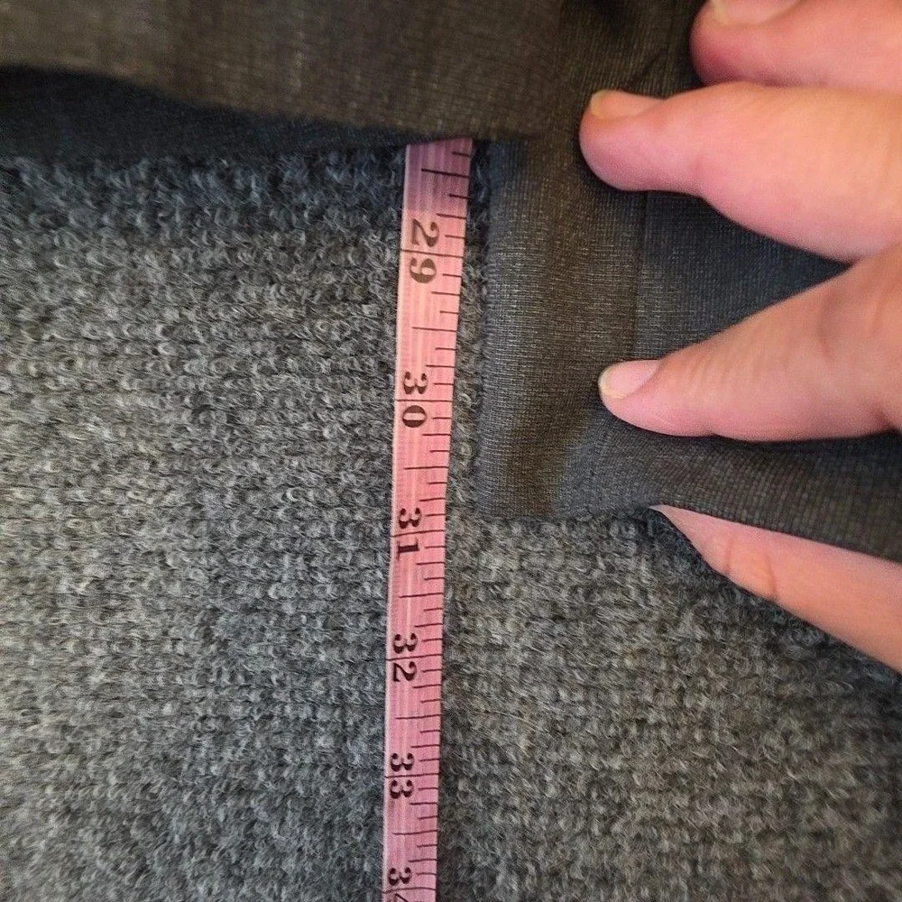 Saddlebred Perry Ellis Suit Mens 44R 36x32 Gray Check Slim Stretch 2 Piece Set